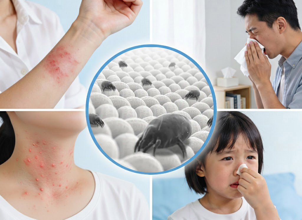 塵蟎引起的過敏反應與顯微鏡下的塵蟎